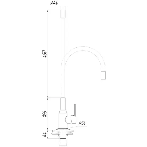 Змішувач для кухні Domino ELLIPSE DCC-203L-GRAY - фото 4