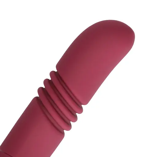 Вібратор Loveline Double-Sided Thrusting 33 см бордовий - фото 3