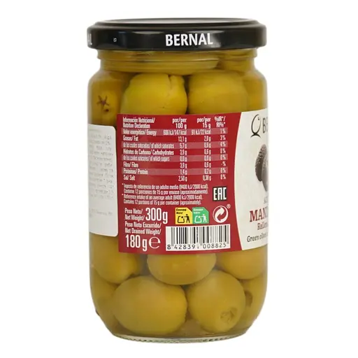 Оливки Bernal фаршировані пастою з трюфеля 300 г - фото 4