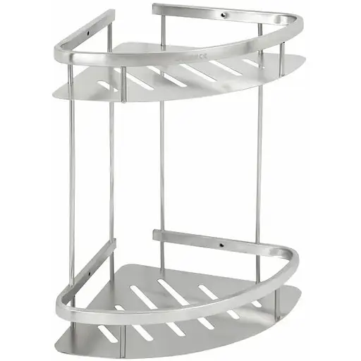 Полочка в ванную на 2 яруса Platinum 56 RY (9714) Нержавеющая сталь - фото 1