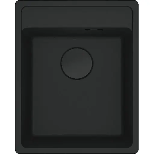 Кухонна мийка Franke Maris, фраграніт, прямокутник, без крил, 410х510х200мм, чаша - 1, врізна, MRG 610-37 TL, чорний матовий