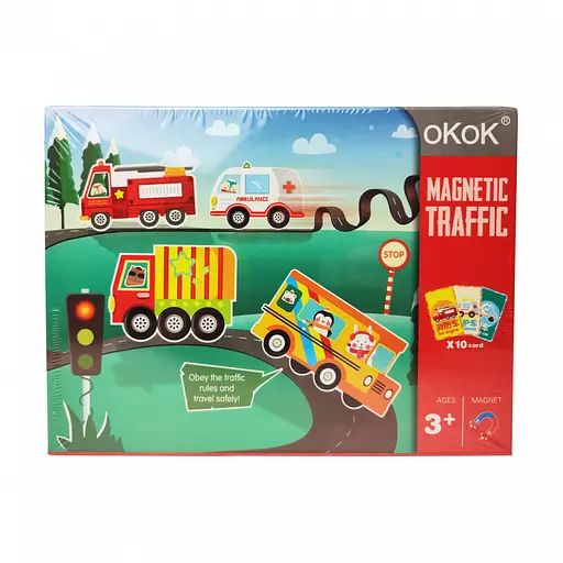 Деревянная игрушка Пазлы MD 2815 магнитные Транспорт