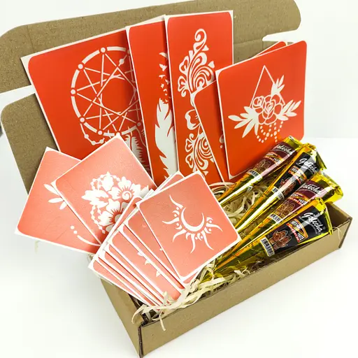 Набор хны с трафаретами для био-папа №6 henna-set-06 - фото 7