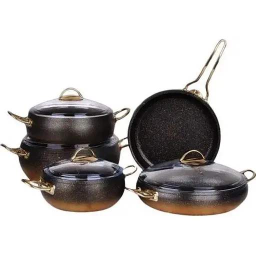 Набір каструль O.M.S. Collection 3024 підходить для індукційної плити Чорний (Туреччина) - фото 1