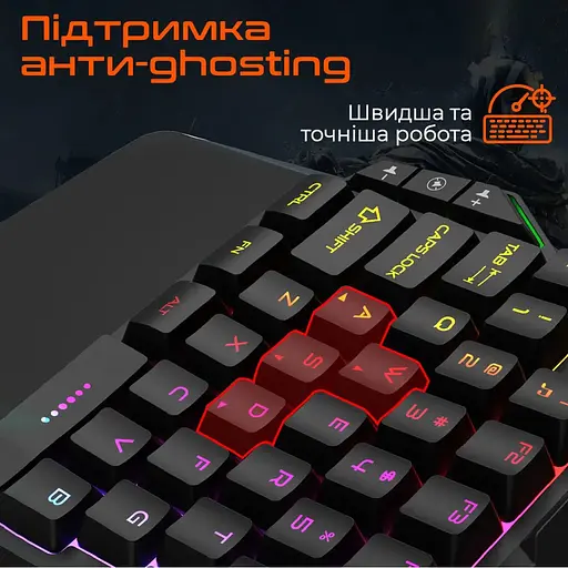Клавіатура Meetion KB015 USB Black/Orange (MT-KB015-A) - фото 4