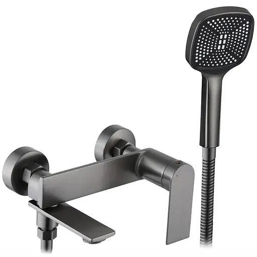 Смеситель для ванны Rea Storm gun grey настенный с изливом REA-B4585 Графит - фото 1