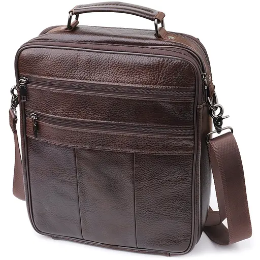 Ділова чоловіча сумка з натуральної шкіри Vintage 27,5х33х8 см sum0027513 - фото 12