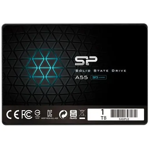 Накопитель SSD 1Tb 2.5" SATA3 SILICON POWER A55 SP001TBSS3A55S25 - фото 1