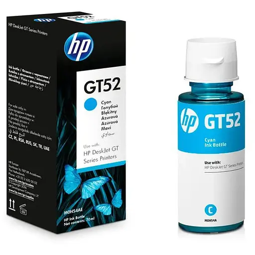 Чорнило HP GT52, Cyan, DJ GT 5810/GT 5820, 70 мл (M0H54AE)