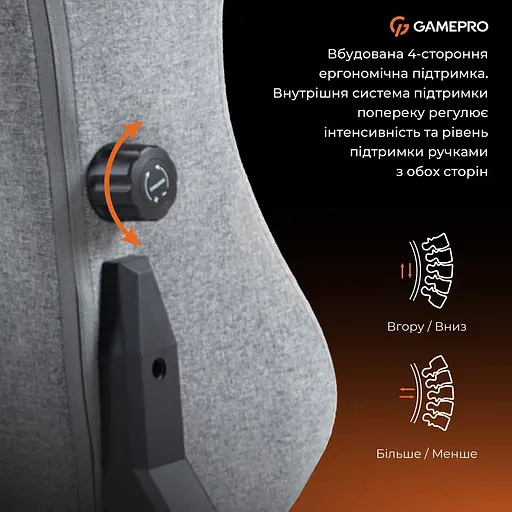 Геймерское кресло GamePro GC775G Fabric Gray [148907] - фото 7
