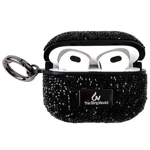 TPU чохол Bling World Rock Diamond для навушників AirPods Pro / Airpods Pro 2 Чорний - фото 2