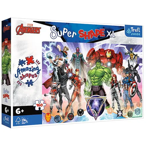 Пазл Trefl Супер форми: Відважні Месники Месники Марвел XL 160 ел. (50023) - фото 1