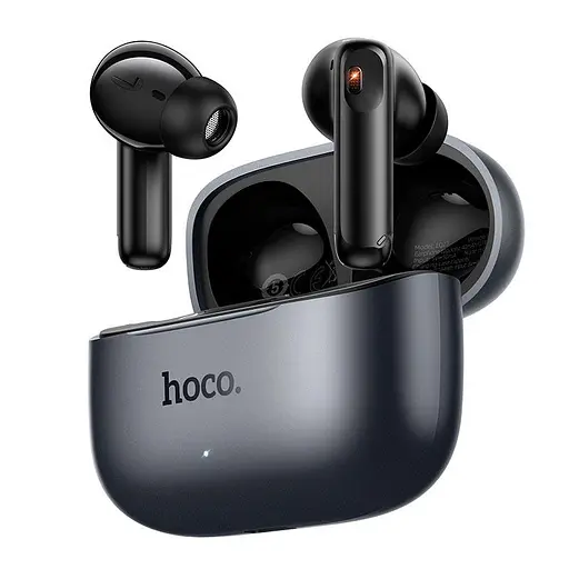 Наушники беспроводные Hoco EQ27 Fun smart AI translation headset ANC+ENC до 28h темно серые - фото 3