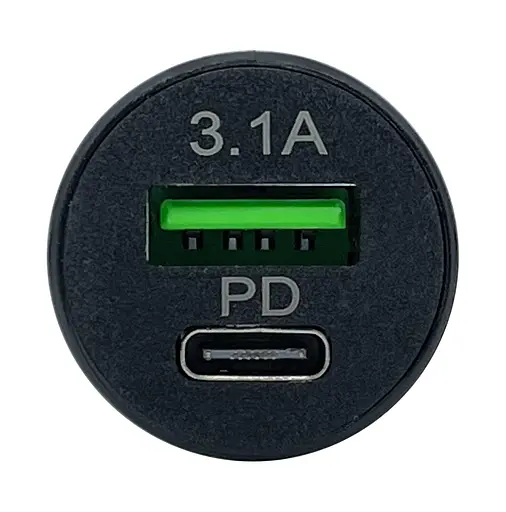 Автомобильное зарядное устройство XON UniLink Type-C 15W (PD15) + 5V/3.1A Black (CU00AC31AB 3395) - фото 2