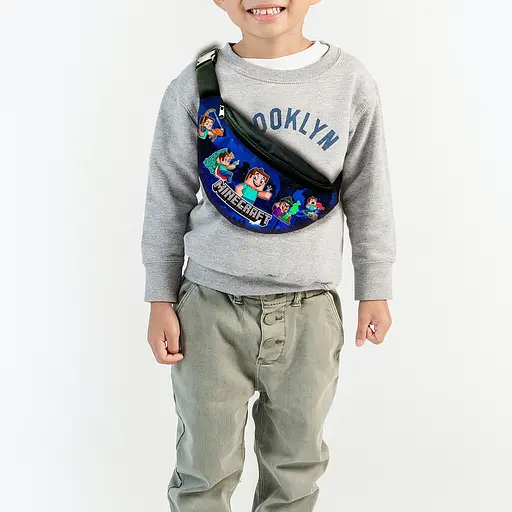 Сумка-бананка дитяча майнкрафт"Minecraft"  32х15см, для хлопчика, молодіжна (00007)