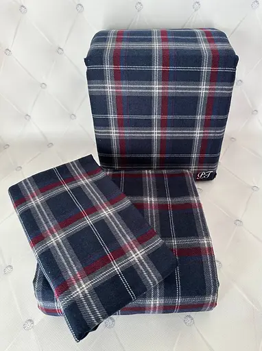 Постільна білизна Red Blue Plaid Фланель Cotton Collection pbe0052037 - фото 2