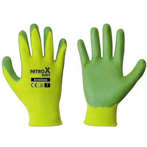 Рукавички захисні Bradas NITROX MINT нітрил розмір 7 RWNM7 - фото 1
