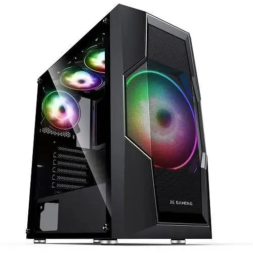 Корпус 2E Gaming TURBO (G2057B) черный, без БП, Mid Tower, для ATX/Micro ATX/Mini ITX, 2xUSB 2.0, 1xUSB 3.0, 1x200 ARGB Fan, - фото 1