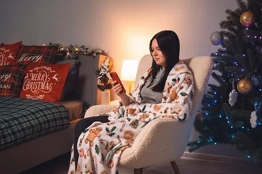 Плед Ardesto Flannel 160х200 см пряники имбирные (ART0118PB) - фото 9