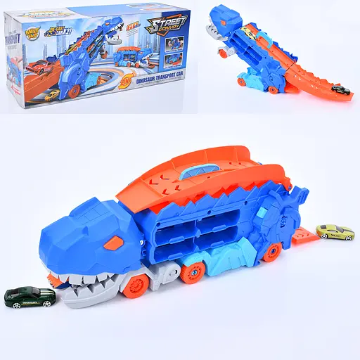 Трек-гараж з транспортом Динозавр, 43 см, 2 машинки, MH-177 - фото 6