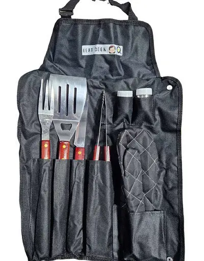 Набор для гриля и барбекю: 7 аксессуаров с фартуком - Для любителей BBQ - A-Plus 8536 - фото 8