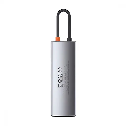 USB-хаб Baseus USB-C Metal Gleam Series 8in1 Grey (CAHUB-CV0G) - фото 2