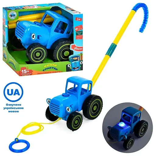 Музыкальный синий трактор TK Group (озвучивание украинским языком), звук, подсветка - фото 1