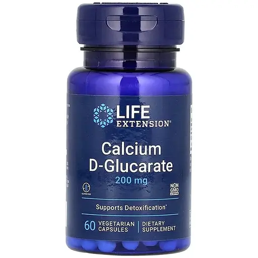 Витамины и минералы Life Extension Calcium D-Glucarate 200 mg, 60 вегакапсул - фото 1