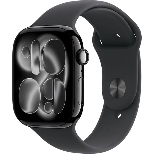 Смарт-годинник Apple Watch Series 11 GPS 46 мм Jet Black Aluminum Case with Black Sport Band M/L MEUX4 (145285)