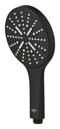 Ручний душ 3 режими струменя Grohe Rainshower Smartactive 130 22127KF0, Чорний матовий - фото 4