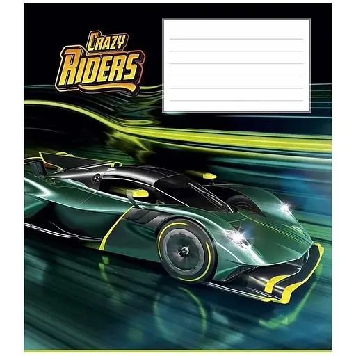 Зошит учнівський "Crazy riders" Школярик 012-3258C 12 аркушів (482000647045603258)(SC) - фото 1