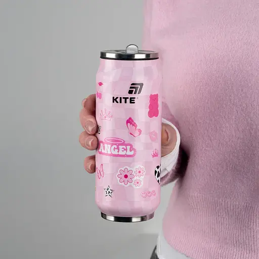 Термочашка Kite Angel з трубочкою 500 мл (K25-1264-2) - фото 3