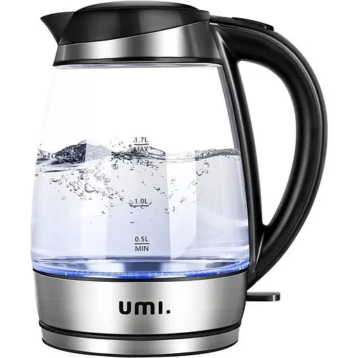 Электрический чайник Umi 2200 Вт стеклянный с подсветкой 1.7 л электрочайник