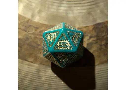 Набір кубиків RuneQuest Turquoise & gold Expansion Dice , 3 шт. (SRQE97) - фото 4