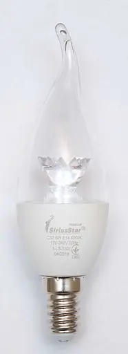 Світлодіодна лампа SIRIUSSTAR 3301 СA37 tail crystal 6W-4000K-E14 - фото 2