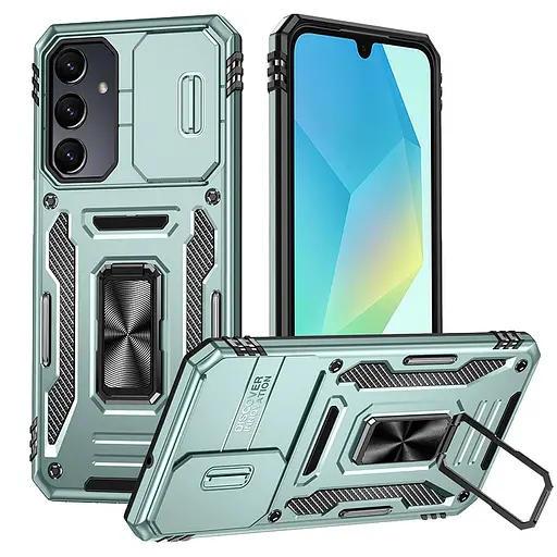 Чохол Epik ударостійкий Camshield Army Ring для Samsung Galaxy A36 5G/A56 5G Зелений/Light Green