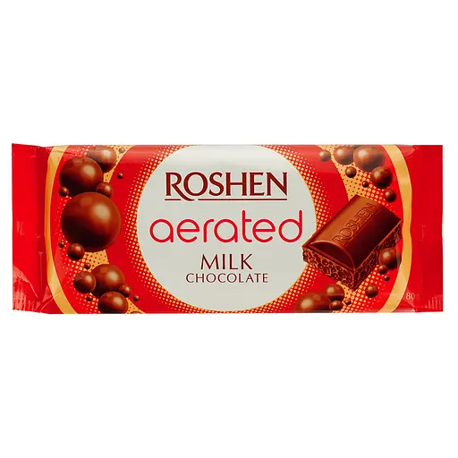 Шоколад молочний Roshen пористий 80 г (794042)