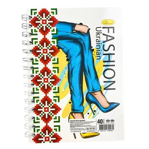 Блокнот А6 "Патриотический" Апельсин АП-1903-2, 40 листов, пружина сбоку - фото 1