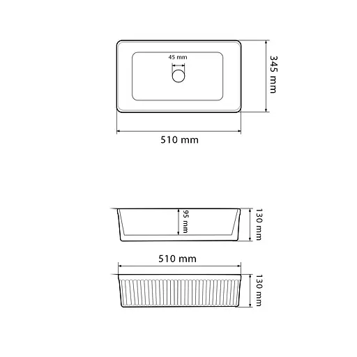 Умивальник VBI Brescia white накладний VBI-013900, Білий - фото 2