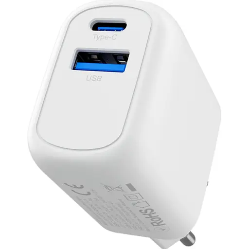 Мережевий зарядний пристрій Proove Silicone Power Plus 30W Type-C + USB White (WCSP3011002) [130282] - фото 2