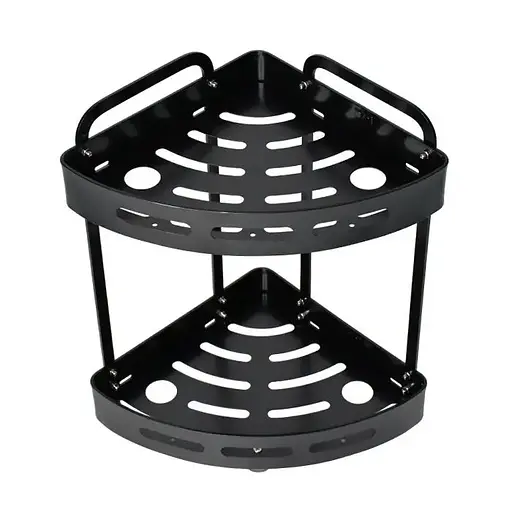 Полиця Homax дворівнева кутова алюмінієва 35.9х23.7х23.7 см чорна (EBA-3520 BL) - фото 3