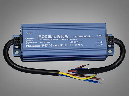 Блок живлення 24 В, для підключення LED стрічки, 36Вт, 1.5А - фото 1