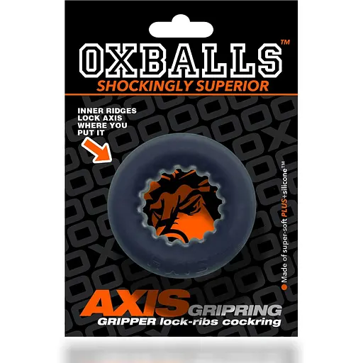 Ерекційне кільце Oxballs Axis Rib Griphold 5 см чорне - фото 5