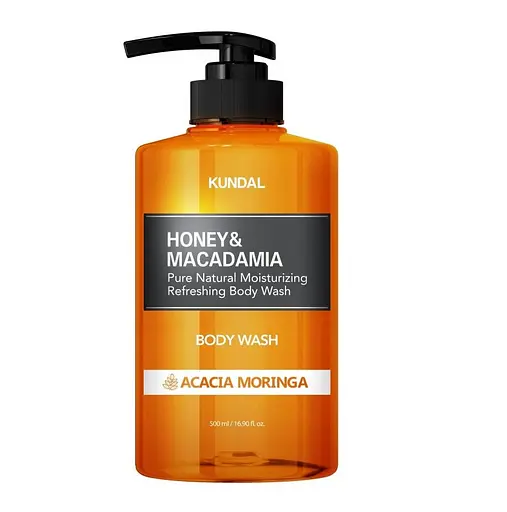 Поживний ароматичний гель для душу Honey & Macadamia Body Wash Acacia Moringa Kundal 500 мл - фото 1