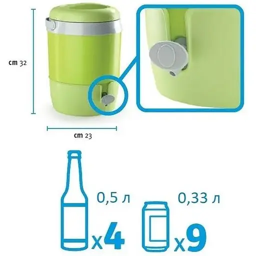 Термоємність Adriatic для напоїв та продуктів 6 л салатова - фото 6