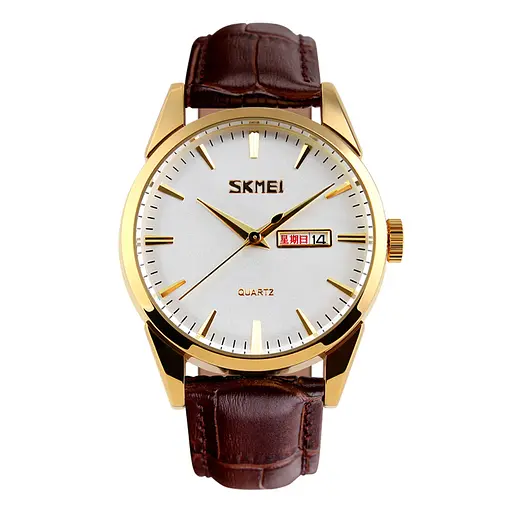 Часы Skmei 9073GDWT-B Gold-White men