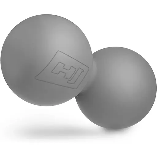 Силиконовый массажный двойной мяч Hop-Sport HS-S063DMB 63 мм серый - фото 2