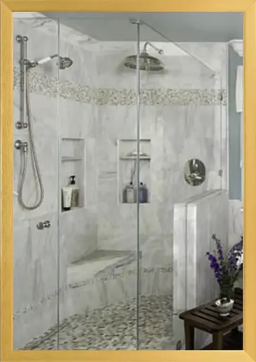 Дзеркало настінне Zerix Fonte MRZ09-700x850-Reverse Gold прямокутне в золотій рамі ZX5639, Золотий - фото 1