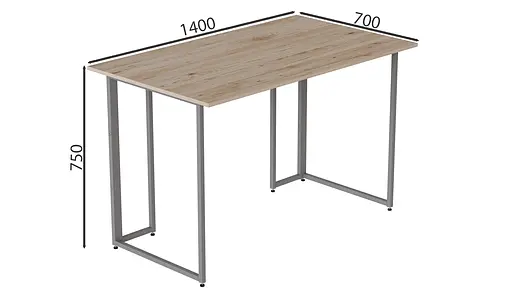 Комп'ютерний стіл Ferrum-decor Ханна 75x140x70 сірий ДСП Дуб Сан-Марино 16мм (FRD-101444) - фото 7