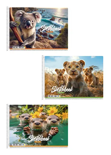 Комплект 3шт. альбомов для рисования. Альбом Школярик А4 30 л. 100г/м2 8550 4823088244038 - фото 1